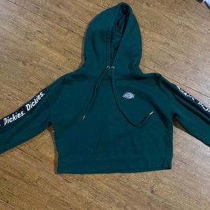 NWOT Dickies Forest Green Cropped Long Sleeve Hoodie
